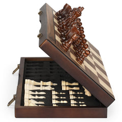 Hurdaos magnetic wooden chess board folding for travel and storage