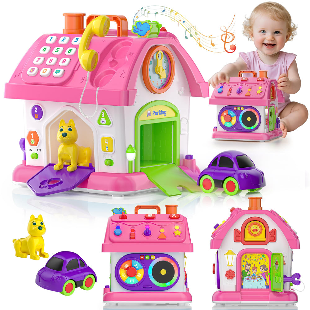 Hurdaos Montessori toy house offers open-closed activities to boost fine motor skills.