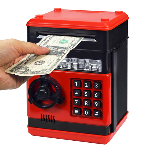 HUSAN piggy bank front view with password lock for secure savings