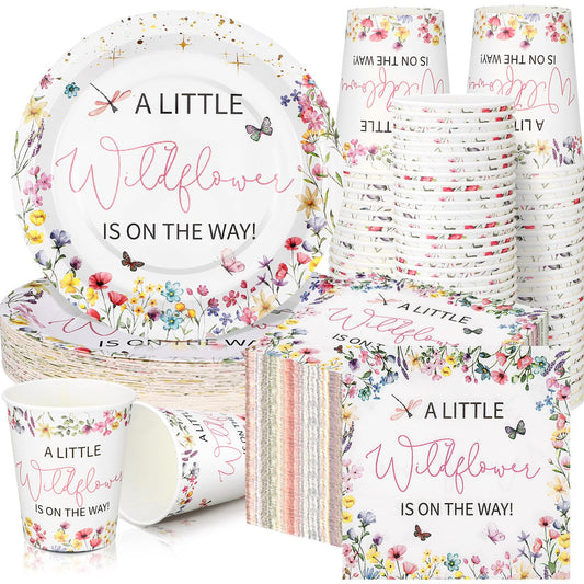 Hushee Baby in Bloom 9-inch plates with floral design for festive meals