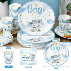 Hushee baby shower tableware set offers cohesive dining for guests