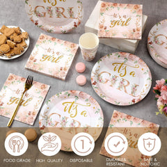 Hushee large floral napkins providing soft, absorbent support for snacks and spills.
