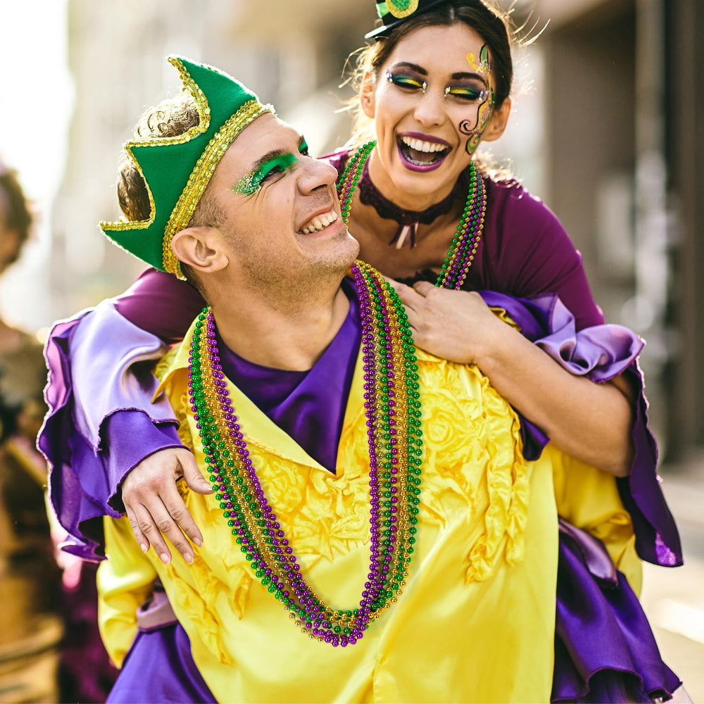 Huskein carnival beads unisex 33-inch length, easy to share at events.