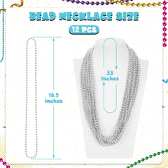 Huskein silver bead necklace ideal for festival throws