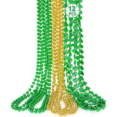 Huskein St Patrick's Day necklace with green beads for vibrant festive flair.