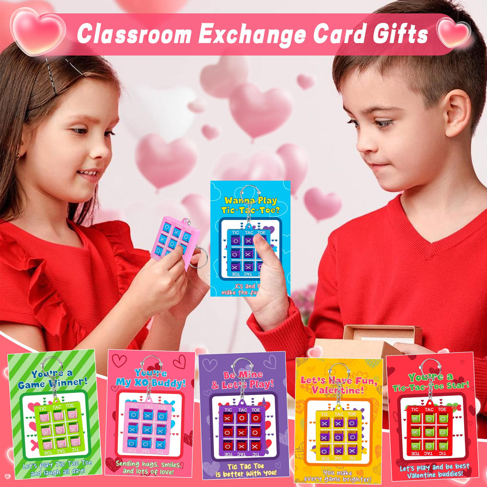 Huyamap backpack clip-on tic tac toe keychain ready for school use