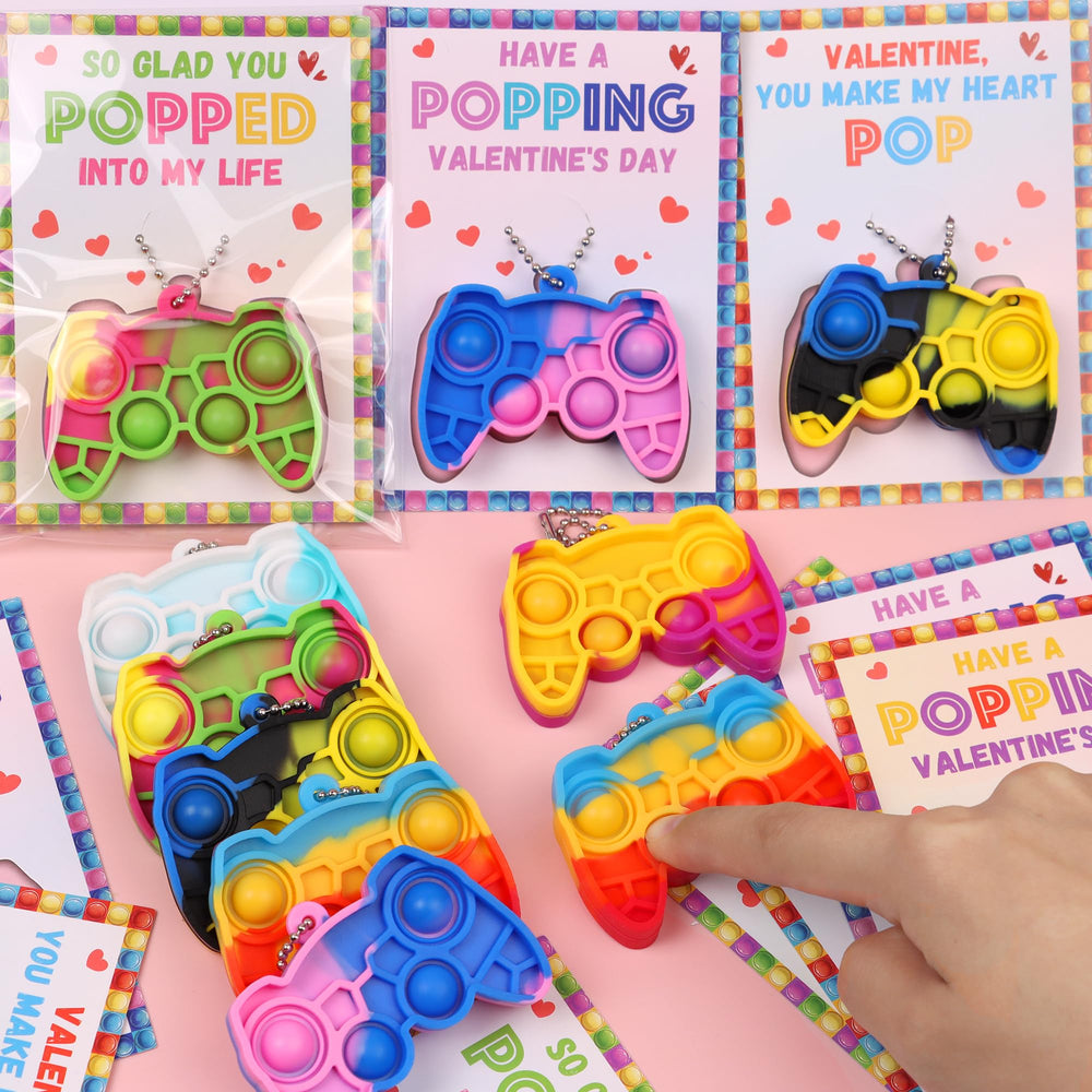 Huyamap card and keychain attachment shows interactive Valentine design.