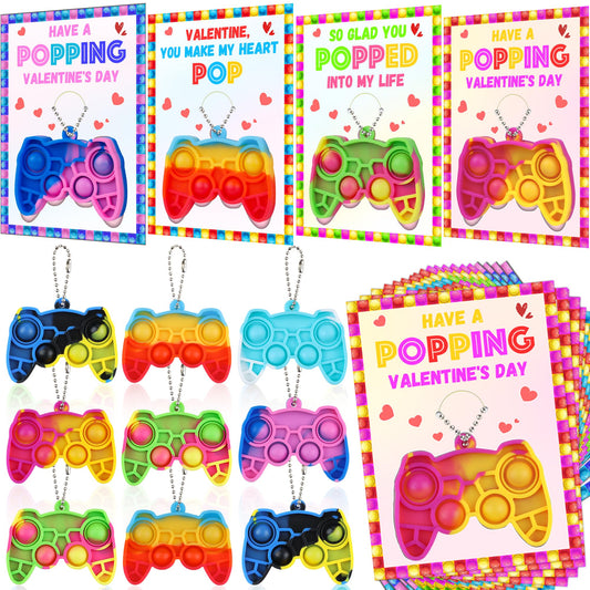 Huyamap valentines cards 24-pack for kids classroom gift exchanges.