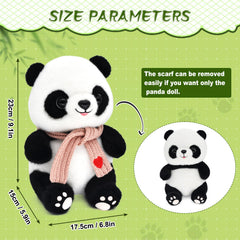 HWD Panda doll stands 9.8 inches tall for portable play and display