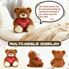 HWD I Love You teddy soft plush fabric detail cozy feel