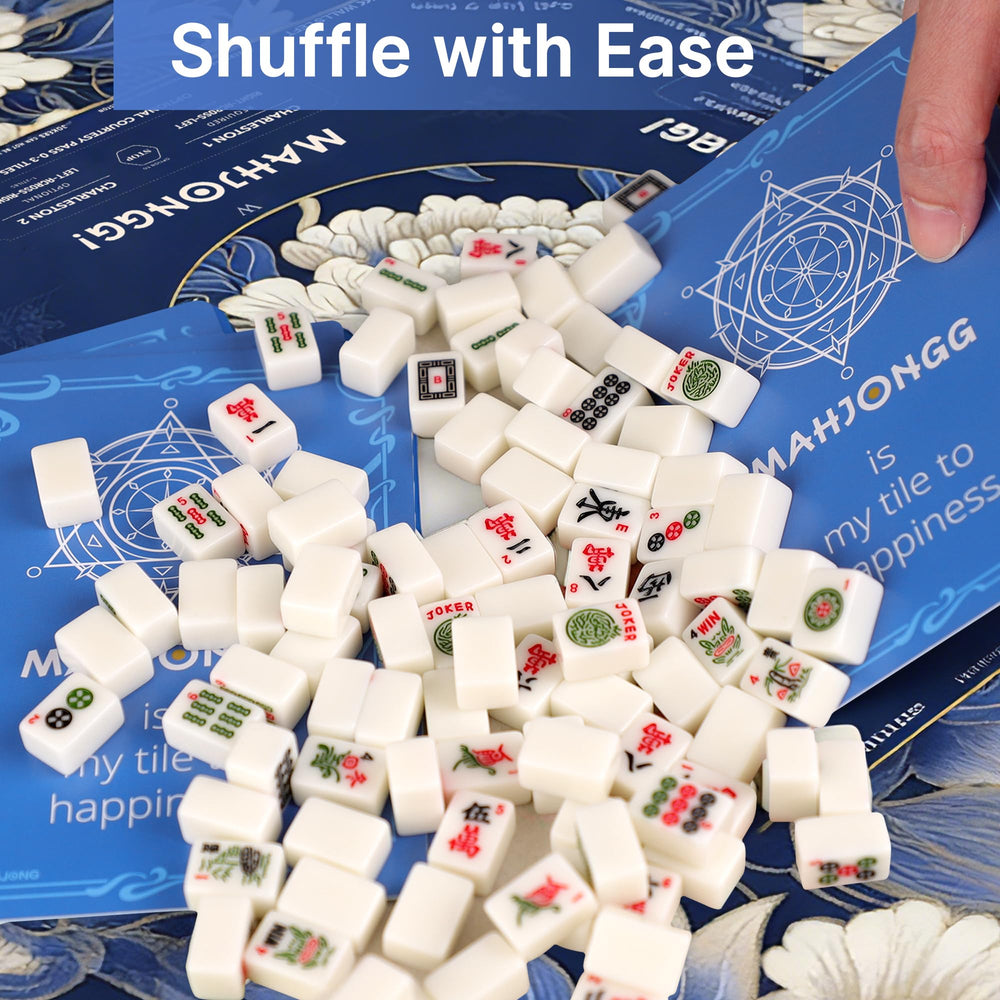 HWZ mat’s smooth surface supports easy tile movement during play.
