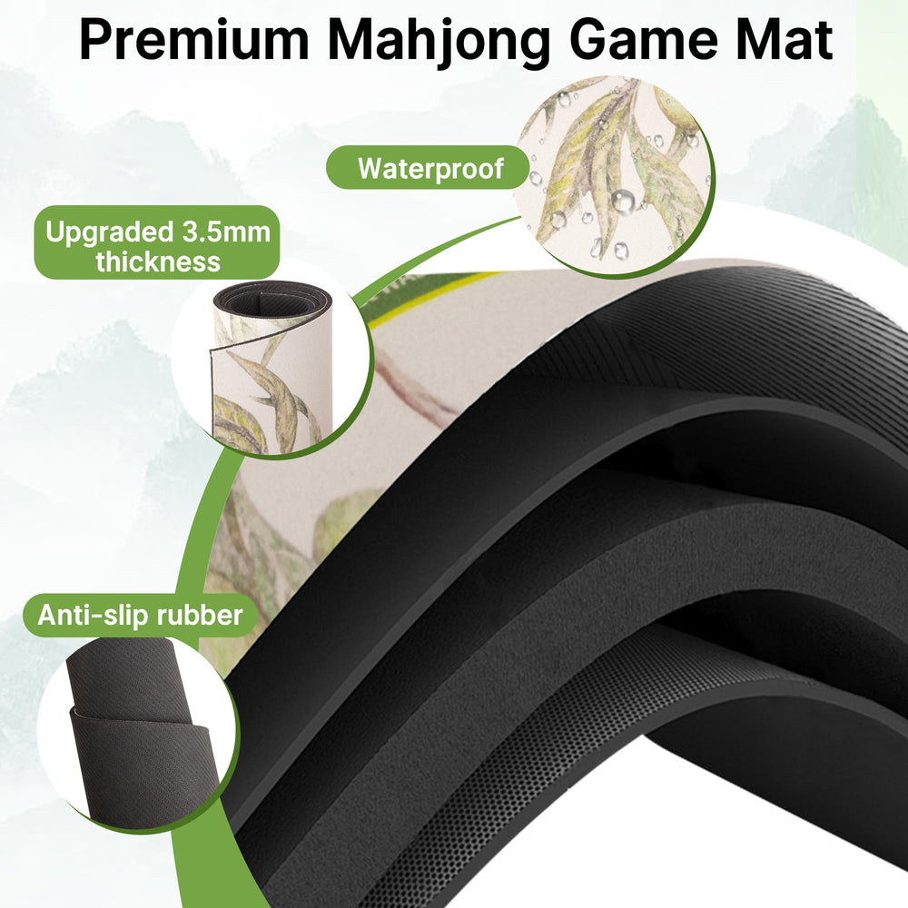 HWZ Mahjong Mat folded in storage bag for easy transport and storage.