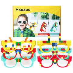 Close-up of Hxezoc brick-compatible glasses design for safe building
