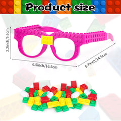 Hxezoc bricks pack with glasses bricks for endless DIY construction sessions.