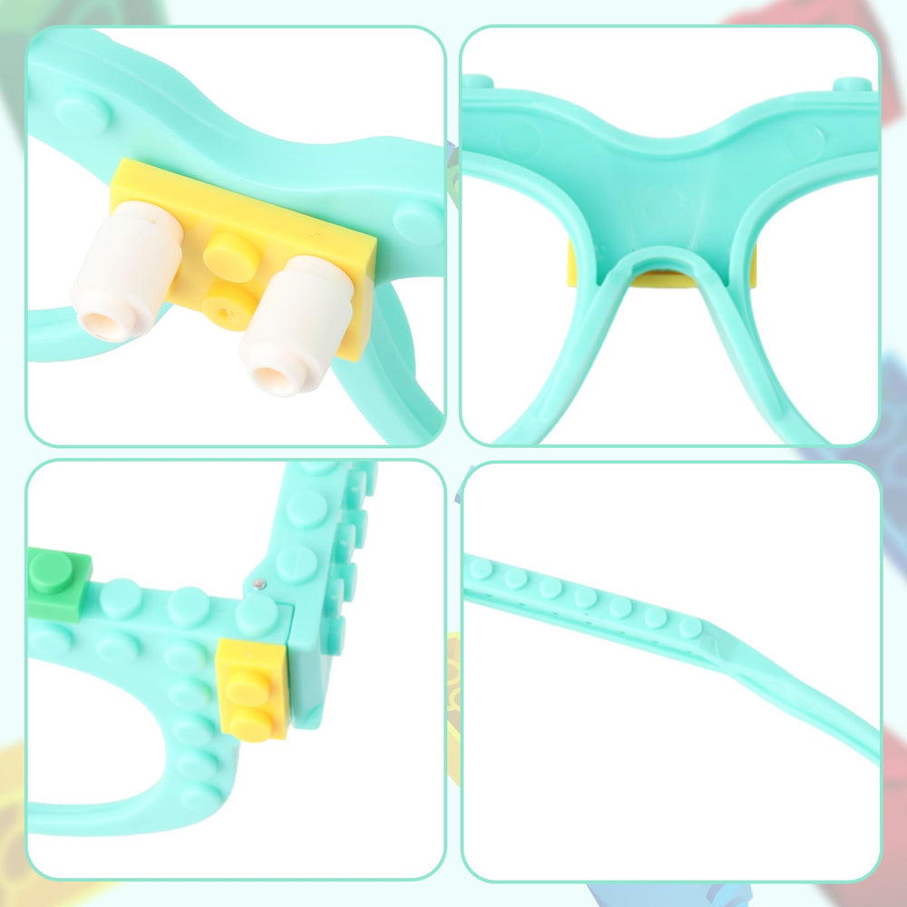 Hxezoc colorful glasses set enhances creative play at home or school.