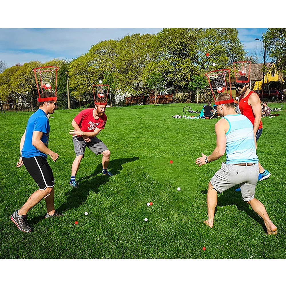 Hxezoc Head Hoop Basketball net keeps balls within reach during rounds.