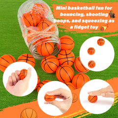 Hxezoc mini basketball stress ball used for hand exercises, helping finger strength and coordination.