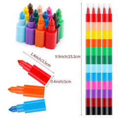 Hxezoc stacking crayons buildable pieces invite kids to assemble playful shapes.