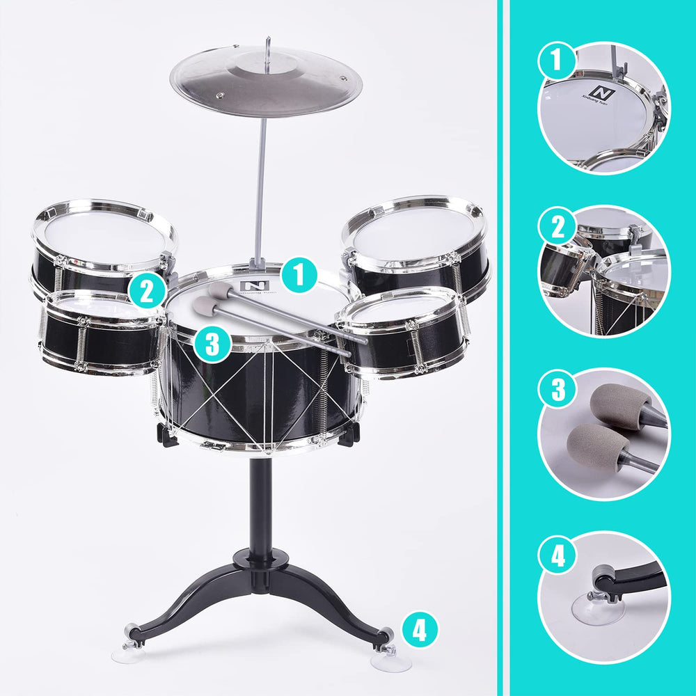 HXIA drum stand keeps the kit stable during energetic play