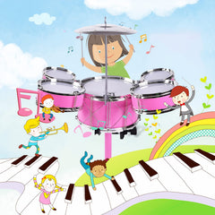 HXIA kids drum set pink small drum A for tiny hands.