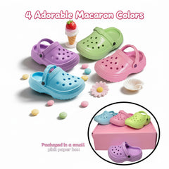 HXIELEC Macaron blush pink doll shoes, top view, versatile color for outfits