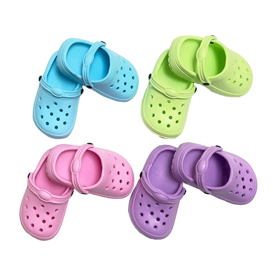 HXIELEC Macaron mint green doll shoes, side view, comfortable fit for 18-inch dolls