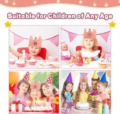 Hyber&Cara blue crown design makes birthday photos memorable.