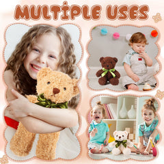 HyDren bear plush with satin bow accent for cute gift appeal