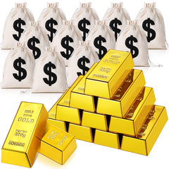 HyDren fake gold bar prop closeup with glittering finish for realistic film props.
