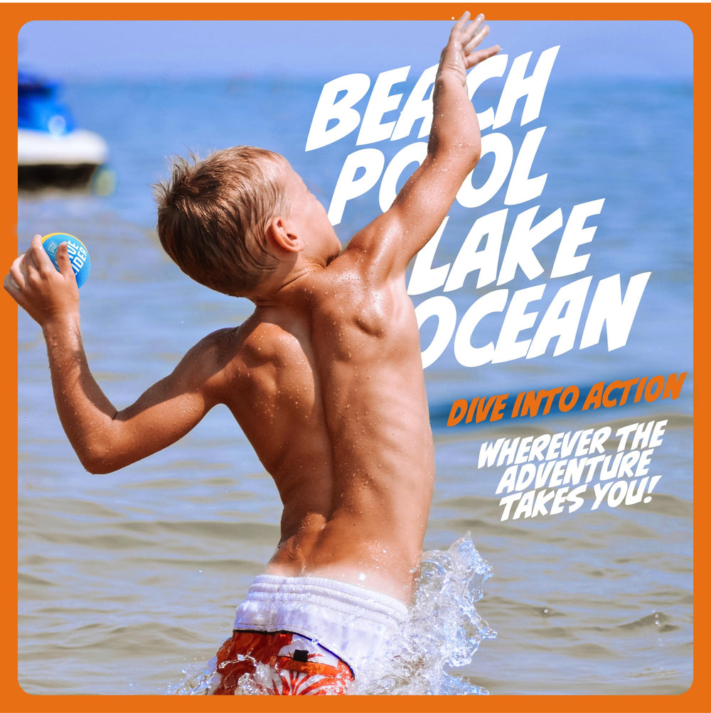 HydroSport skipping water balls gliding in pool play for summer splash.