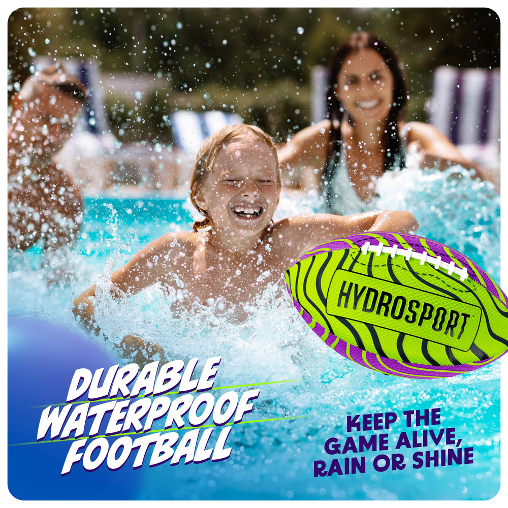 HydroSport Water Football with GripMax grip, ideal for precise throws when wet.