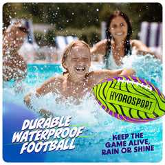 HydroSport Water Football with GripMax grip, ideal for precise throws when wet.