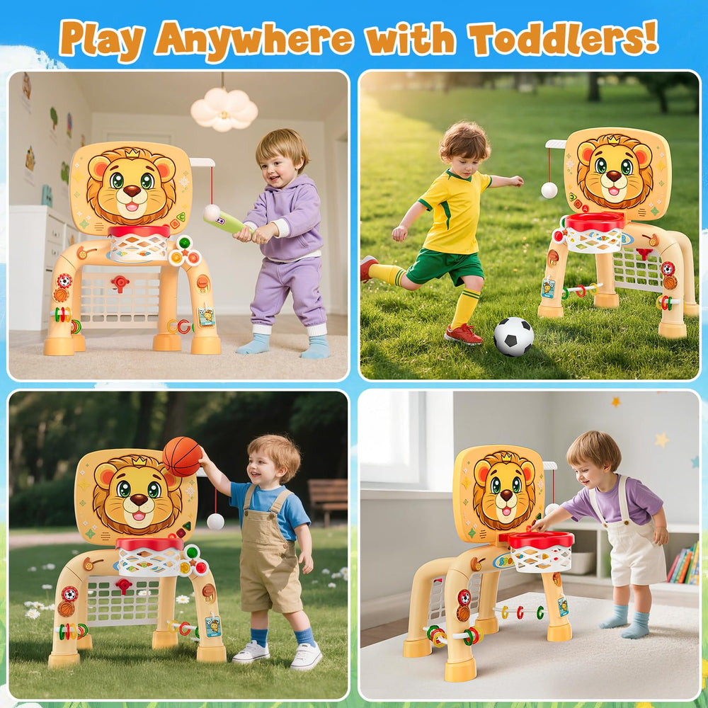 HYES animal sounds button panel featuring lion, monkey, elephant for auditory learning.