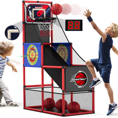 HYES basketball arcade backboard with LED score display for home play
