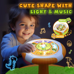 HYES Sit and Spin toy spins 360° for motor coordination practice.
