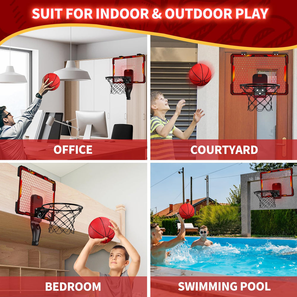 HYES gift-ready indoor basketball hoop for kids and adults