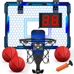 HYES indoor hoop with 7 LED lights for vibrant night play