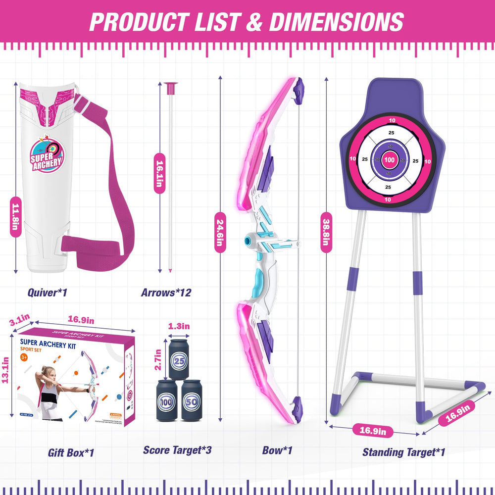 HYES indoor-outdoor archery toy for flexible play spaces.