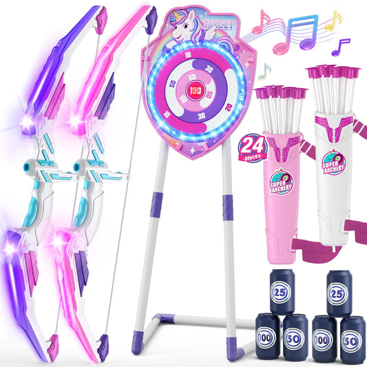 HYES LED light-up bow and arrows for safe, colorful archery play