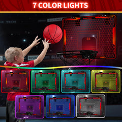 HYES LED-lit rim and scoreboard for dynamic scoring during quick games.