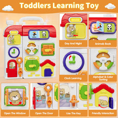 HYES Montessori Busy Board shoelace-tying panel boosts fine motor skills