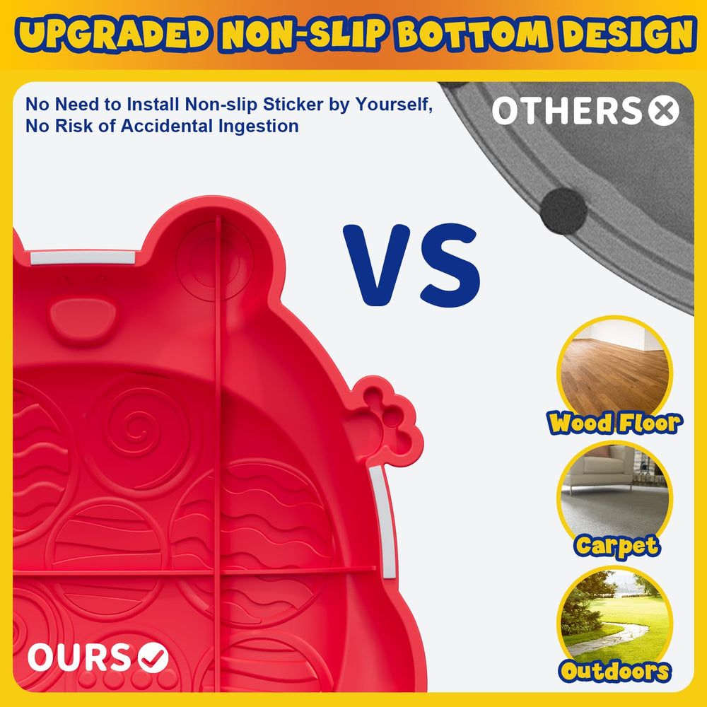 HYES stepping stones washable and stackable for easy storage.