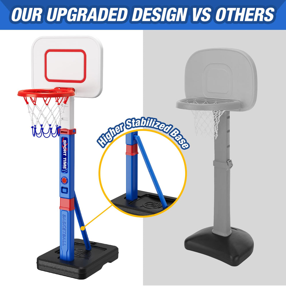 HYES DIY sticker sheet to customize the toddler basketball hoop for personalized play.
