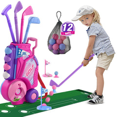 HYES Toddler Golf Set with 12 balls for safe, engaging playtime.