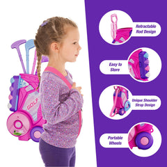 HYES Toddler Golf Set putting mat showcases a practice area for developing coordination.