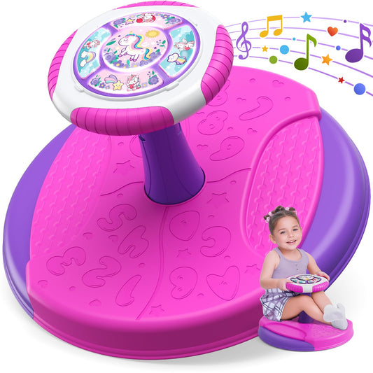 HYES Unicorn Sit and Spin with 360Β° rotation for active toddler motor play.