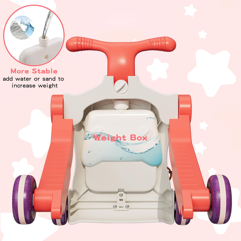HYES Upgraded 5-in-1 activity center with basketball hoop for motor play