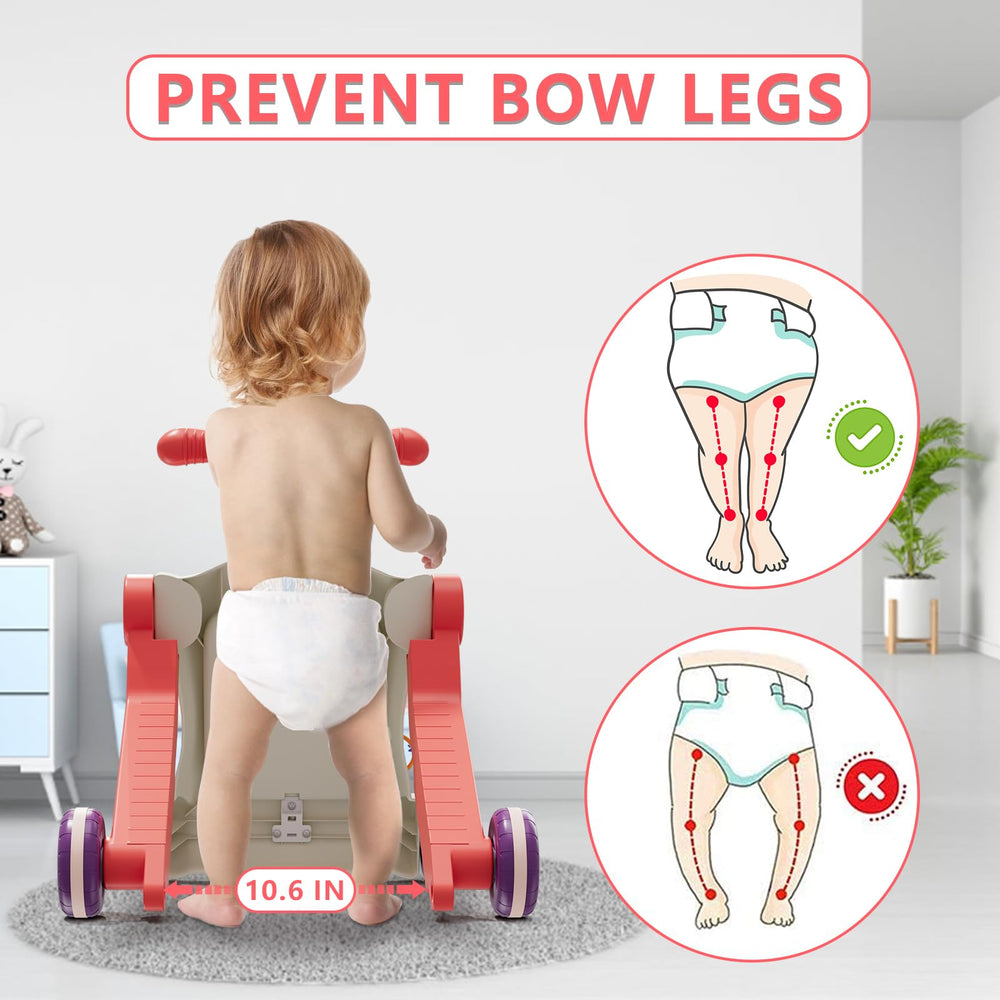 HYES Upgraded 5-in-1 walker as play table with interactive panel