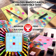 Hygloss customizable bingo sheets support interactive lesson review.