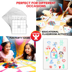 Uncoated surface of Hygloss cards accepts markers and crayons easily.